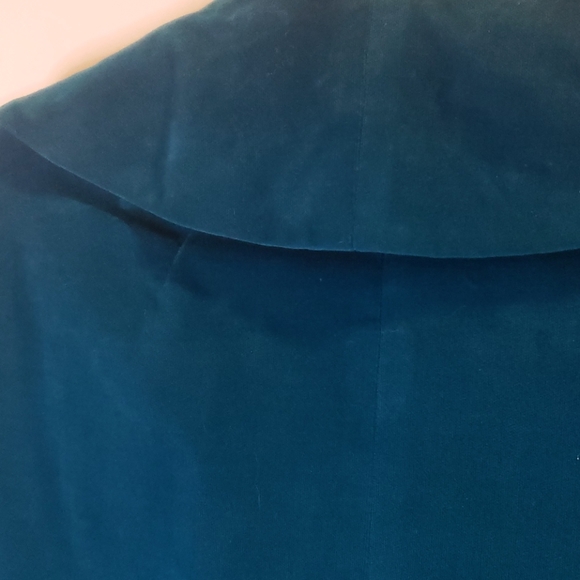 Vintage Marguerite Rubel San Francisco Teal Blue Velvet Women's Dresscoat - Picture 7 of 10